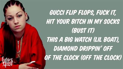 fuck it up in the gucci|Lyrics for Gucci Flip Flops by Bhad Bhabie .